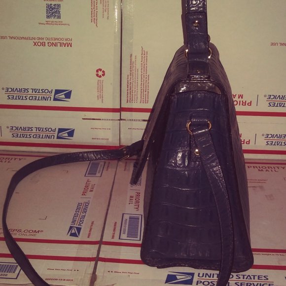 Kate Spade New York Knightsbridge Doris  Embossed Leather Satchel Purse - Picture 6 of 15